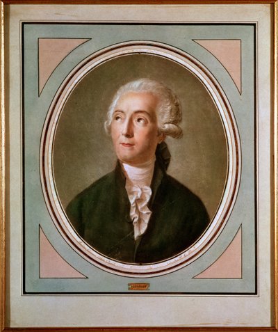 Ritratto di Antoine Laurent de Lavoisier (1743-94) chimico francese, inciso da Pierre Michel Alix dopo un ritratto di Jacques Louis David da Jean Francois Garneray